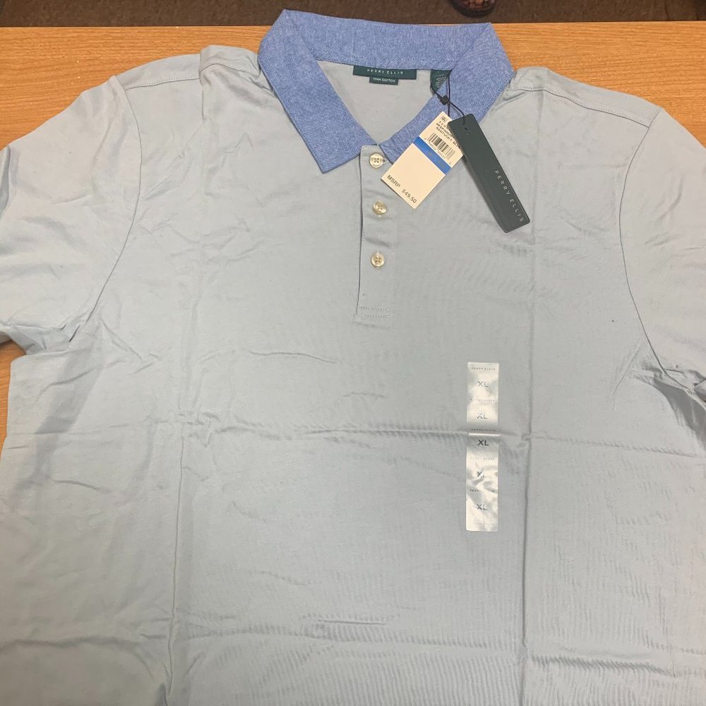 X- Large Perry Ellis Collar Shirt NEW WITH TAGS